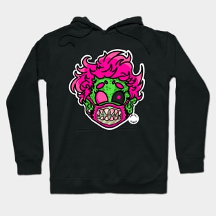 Green Monster Cartoon Head Illustration Hoodie